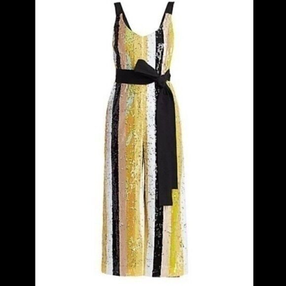 Nwt STAUD puli jumpsuit sequin striped multicolor - Picture 3 of 16